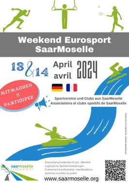 Plakat zum "Weekend Eurosport SaarMoselle" am 13. und 14. April 2024